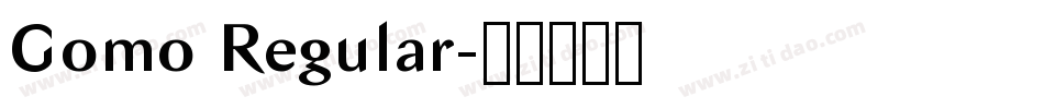 Gomo Regular字体转换